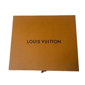 Louis Vuitton Drawer Gift Storage Empty Box Orange Navy Small 6” x 5” x 1 5/8”
